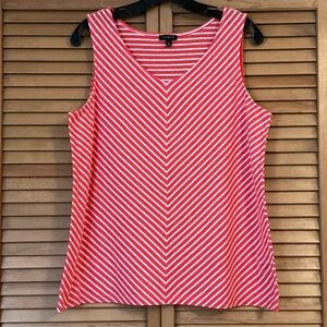 Talbots V-Stripe Tank Top